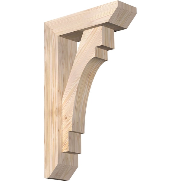 Ekena Millwork Merced Slat Smooth Bracket w/ Offset Brace, Douglas Fir, 5 1/2"W x 18"D x 30"H BKT0604X18X30MRC06SDF - main